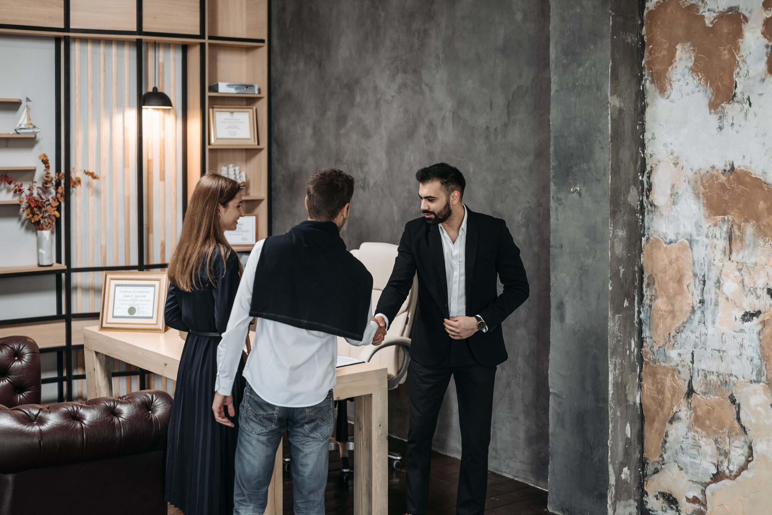 A person talking to their clients.